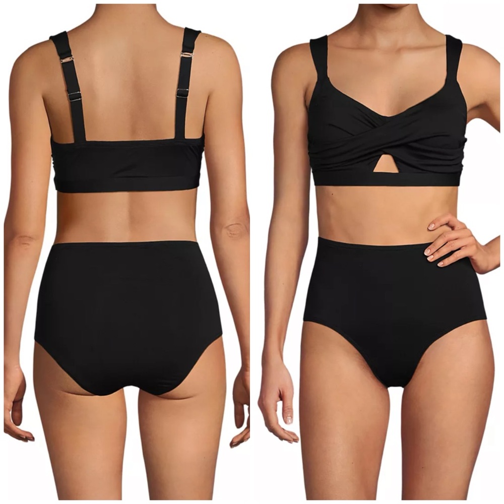 Lands end Twist Front Bikini swimsuit 2 piece - Picture 2 of 3